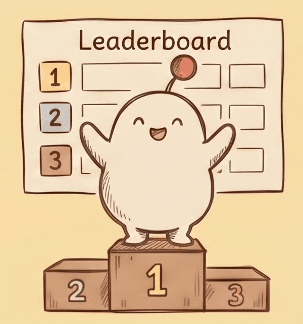 Illustration of a host dashboard with timer and leaderboard